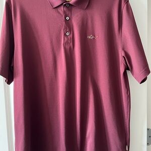 Greg Norman for Tasso Elba Play Dry Five Iron Burgundy Polo